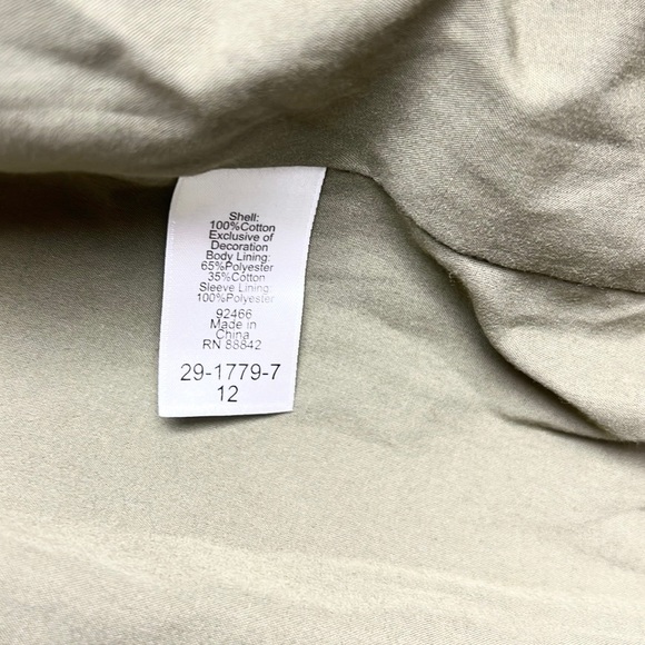 ELLOS |🪖💛Army Green Hooded Gold Sparkly Shoulders Long Trench Coat - Picture 7 of 12